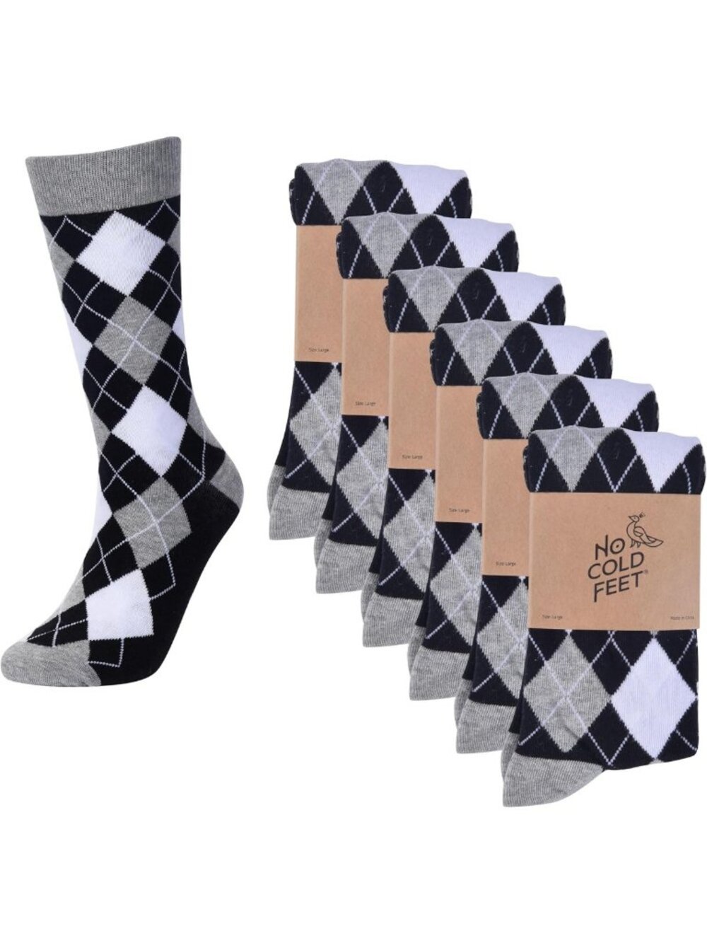 Men's Classic Mid Calf Dress Socks - Neutral Color, Comfortable & Stylish Crew